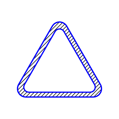 Треугольные трубы оцинкованные трубы