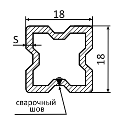 Х-образные трубы 18х18