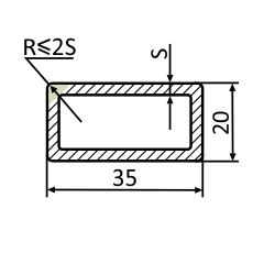 Прямоугольные трубы 35х20 мм