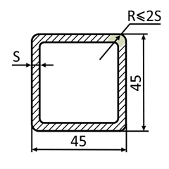 Квадратные трубы 45х45